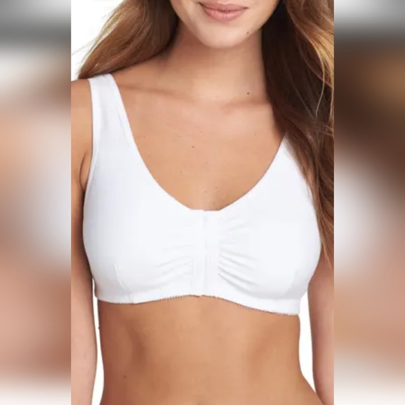 amoena Other - AMOENA FRANCES SOFT CUP COTTON  LEISURE FRONT CLOSURE BRA /WHITE/SZ:S,M,XL